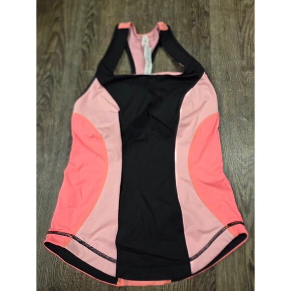 LULULEMON Cardio Kick Tank Pink, Black, White Top with Running Racerback Small 4 - Picture 1 of 3